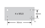 1 7/8 Trailer Coupling 4 Hole Non-Braked