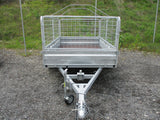 8x5 Single Axle Heavy Duty Galvanized Box Trailer with Cage