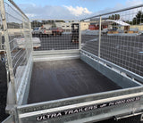 8x5 Tandem Axle Heavy Duty Galvanized Box Trailer with Cage Open