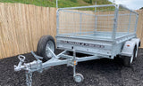 10x5 Tandem Axle Heavy Duty Galvanized Box Trailer with Cage Front