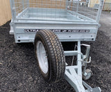 8x5 Single Axle Box Trailer with Cage Spare